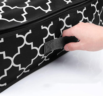 2-Pack Foldable Storage Boxes for Clothes and Blankets, Under-Bed Drawers, Multifunctional Organizer, Black V1188-MS-325-1416