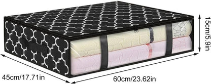 2-Pack Foldable Storage Boxes for Clothes and Blankets, Under-Bed Drawers, Multifunctional Organizer, Black V1188-MS-325-1416