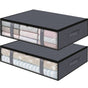 2-Pack Foldable Storage Boxes for Clothes and Blankets, Under-Bed Drawers, Multifunctional Spacious, Gray V1188-MS-325-1417