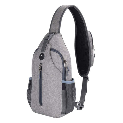 Multifunctional Shoulder Crossbody Chest Backpack with Headphone Jack, Unisex for Hiking Traveling Climbing, V1188-MS-325-1426
