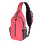 Multifunctional Shoulder Crossbody Chest Backpack with Headphone Jack, Unisex for Hiking Traveling Climbing, V1188-MS-325-1428