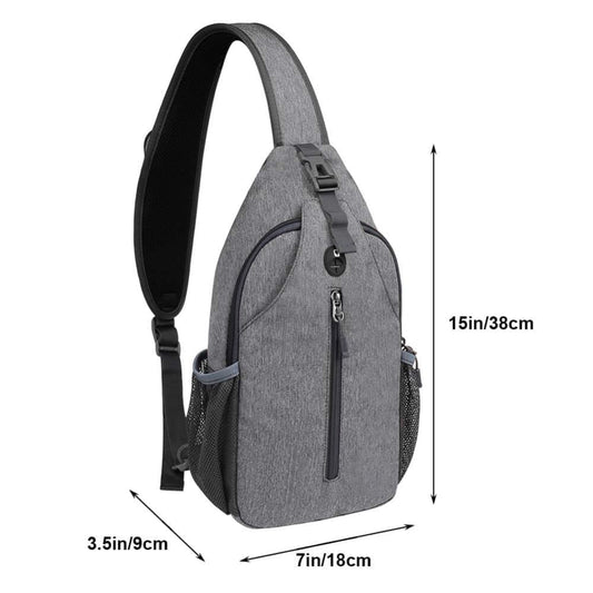 Unisex Multifunctional Shoulder Bag Crossbody Chest Backpack with Headphone Jack for Hiking Travel Climbing, V1188-MS-325-1429