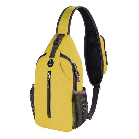 Multifunctional Shoulder Bag Crossbody Chest Backpack with Headphone Jack, Unisex for Hiking Travel Climbing, V1188-MS-325-1430