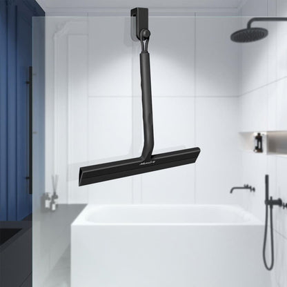 Silicone shower scraper with hook for windows shower door and car window, gray V1188-MS-325-1438