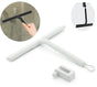 Silicone shower scraper for windows shower doors and car windows, with hook, white V1188-MS-325-1439