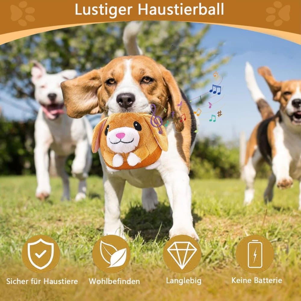Interactive Plush Dog Toy for Training and Play, Durable Ball Design V1188-MS-325-1442