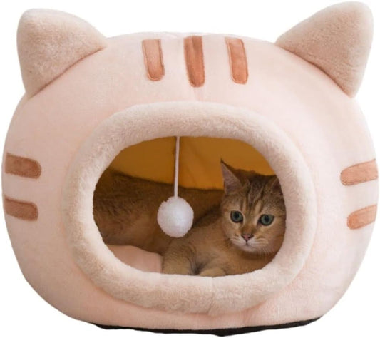 Fluffy Dog Bed Cat Bed Winter Pet House Anti-Slip, M, Pink V1188-MS-325-1451