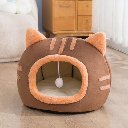 Fluffy Dog Bed Cat Bed Winter Pet House Anti-Slip, M, Pink V1188-MS-325-1451
