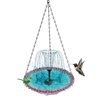 Solar Powered Bird Bath Fountain for Garden and Outdoors, Automatic Water Feature, Decorative Bird Waterer, V1188-MS-325-1461