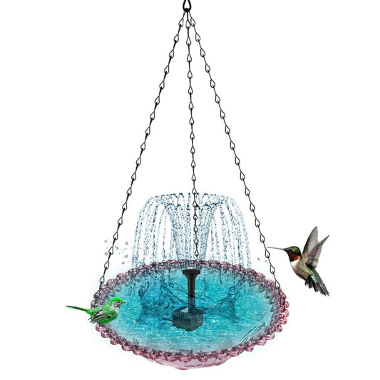 Solar Powered Bird Bath Fountain for Garden and Outdoors, Automatic Water Feature, Decorative Bird Waterer, V1188-MS-325-1461