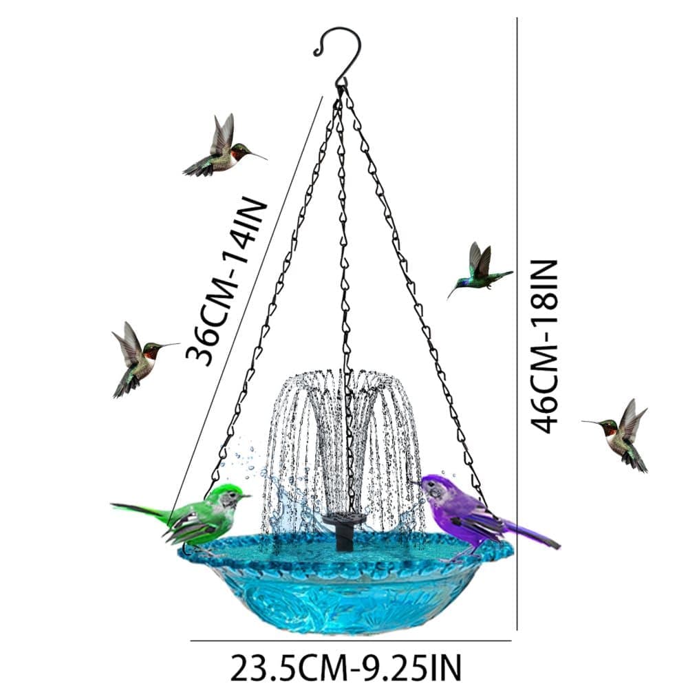 Solar Powered Bird Bath Fountain for Garden and Outdoors, Automatic Water Feature, Decorative Bird Waterer, V1188-MS-325-1461