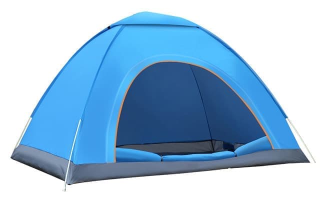 1-Person Camping Tent Automatic Pop Up Beach Tent Waterproof Wind Shelter Easy Setup, Blue, 200x100x110cm V1188-MS-325-1467