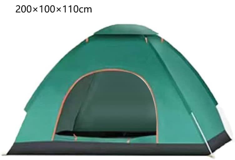 1-Person Camping Tent Automatic Pop Up Beach Tent Waterproof Wind Shelter Easy Setup, Blue, 200x100x110cm V1188-MS-325-1467
