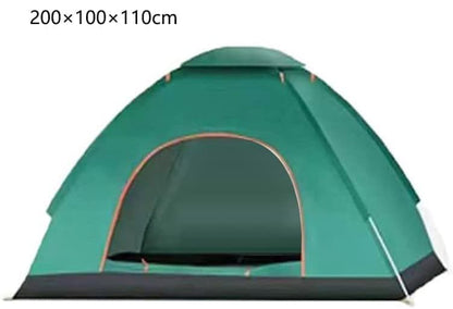 1-Person Camping Tent Automatic Pop Up Beach Tent Waterproof Wind Shelter Easy Setup, Blue, 200x100x110cm V1188-MS-325-1467