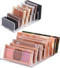 2-Pack Acrylic Makeup Organizer with 7 Compartments for Eyeshadow, 17x12.5x4cm, Perfect for Vanity and V1188-MS-325-1469
