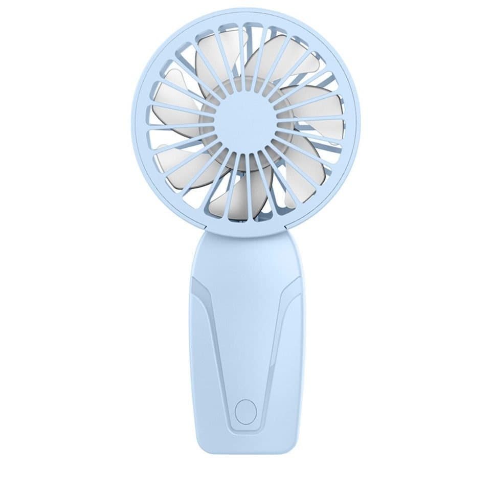 Portable Mini Hand Fan USB Rechargeable with 3 Speeds, Quiet Handheld Fan, Blue V1188-MS-325-1470