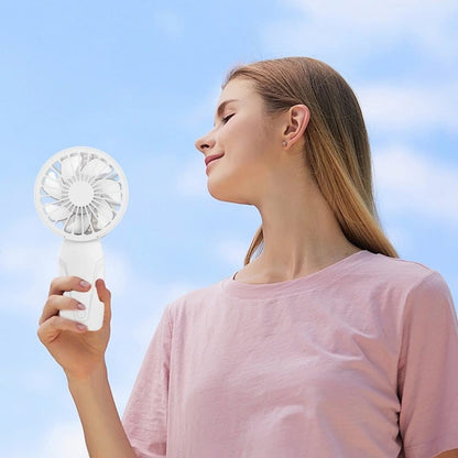Portable Mini Hand Fan USB Rechargeable with 3 Speeds, Quiet Handheld Fan, Blue V1188-MS-325-1470