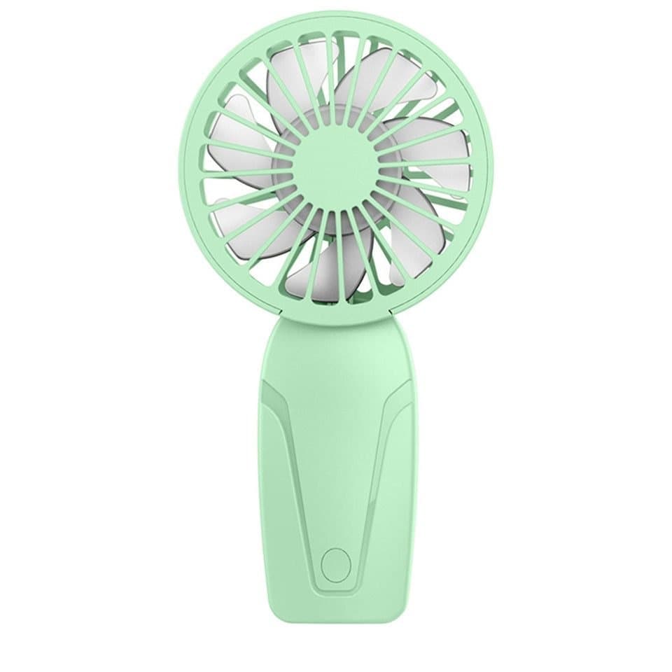 Portable Mini Hand Fan USB Rechargeable with 3 Speeds, Quiet Handheld Fan, Green V1188-MS-325-1472