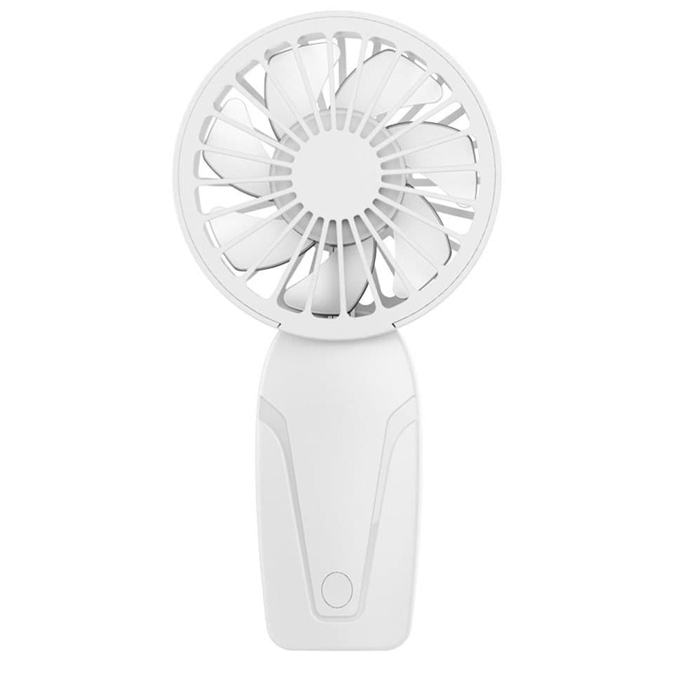 Portable Mini Hand Fan USB Rechargeable with 3 Speeds, Quiet Handheld Fan, White V1188-MS-325-1473