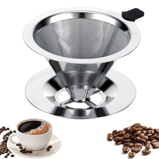 Stainless steel reusable coffee filter, easy to clean and durable, environmentally friendly for brewed V1188-MS-325-1475