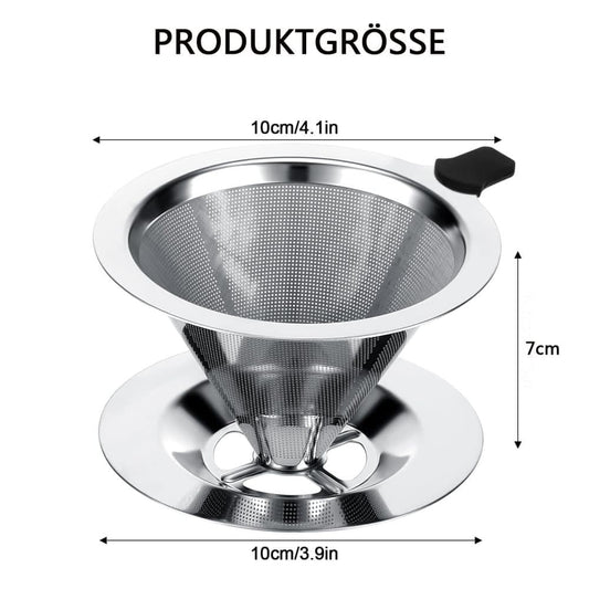 Stainless steel reusable coffee filter, easy to clean and durable, environmentally friendly permanent filter V1188-MS-325-1476
