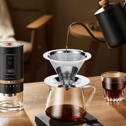 Stainless steel reusable coffee filter, easy to clean and durable, environmentally friendly permanent filter V1188-MS-325-1476