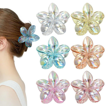 6-Pack Non-Slip Flower Hair Clips, with Flowers V1188-MS-325-1477