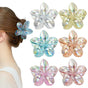 6-Pack Non-Slip Flower Hair Clips, with Flowers V1188-MS-325-1477