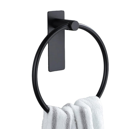 Stainless Steel Towel Rack, Drill-Free Assembly, Durable Modern Bathroom Design, Black V1188-MS-325-1482