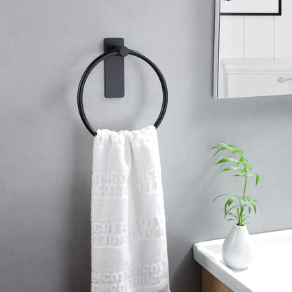 Stainless Steel Towel Rack, Drill-Free Assembly, Durable Modern Bathroom Design, Black V1188-MS-325-1482