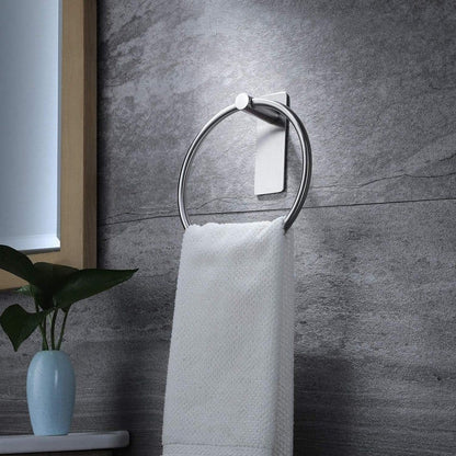 Stainless Steel Towel Rack Drill-Free Assembly Durable Modern Bathroom Organizer, Silver V1188-MS-325-1483