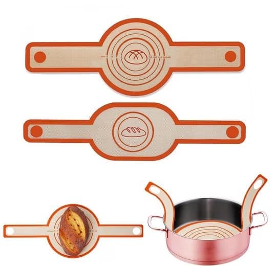 2-Pack Nonstick Silicone Baking Mat with Long Handles, Red V1188-MS-325-1485