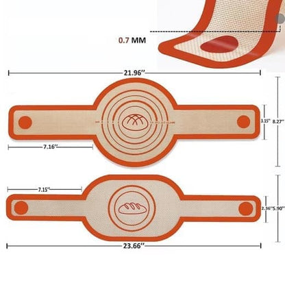 2-Pack Nonstick Silicone Baking Mat with Long Handles, Red V1188-MS-325-1485
