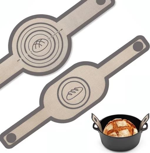 2-Pack Nonstick Silicone Baking Mat with Long Handles, Gray V1188-MS-325-1486