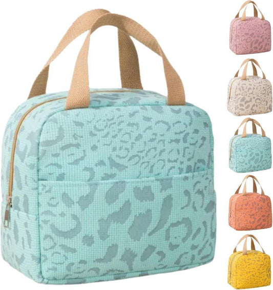 Insulated Lunch Bag Blue, Portable Small Cooler Bag for Food, Reusable for Office Gym Beach Travel V1188-MS-325-1488