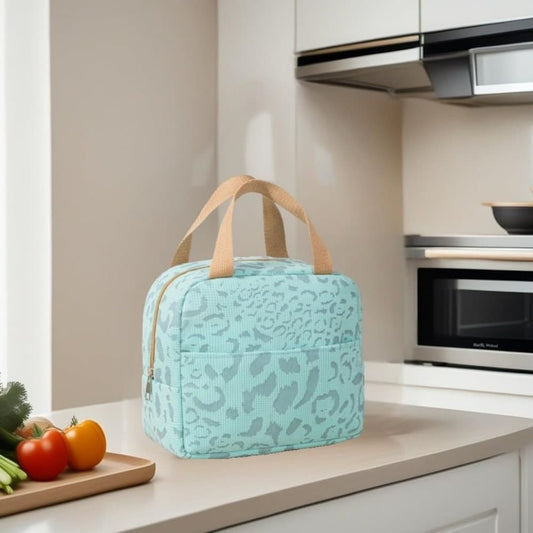Insulated Lunch Bag Blue, Portable Small Cooler Bag for Food, Reusable for Office Gym Beach Travel V1188-MS-325-1488