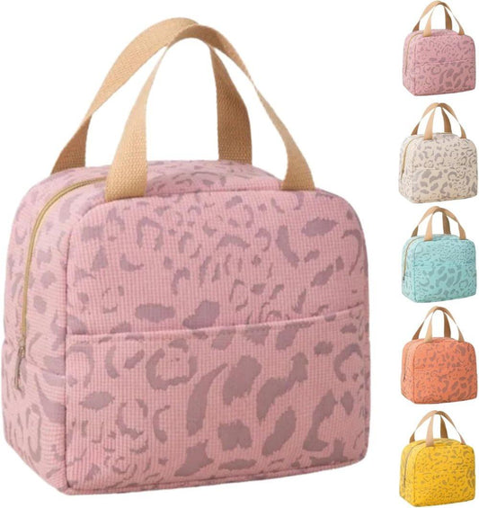 Portable Insulated Lunch Bag Reusable Cooler for Food Office Gym Beach Travel, Pink V1188-MS-325-1491