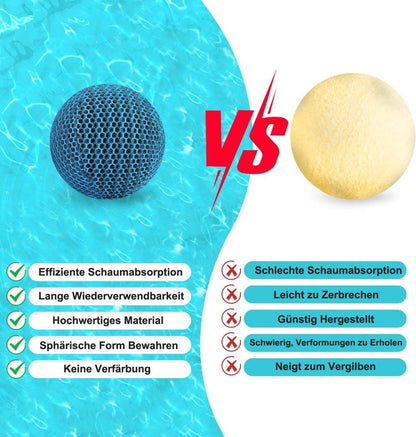4-Pack 7 cm Reusable Filter Balls for Hot Tub and Pool Cleaning, Effective Suction V1188-MS-325-1492