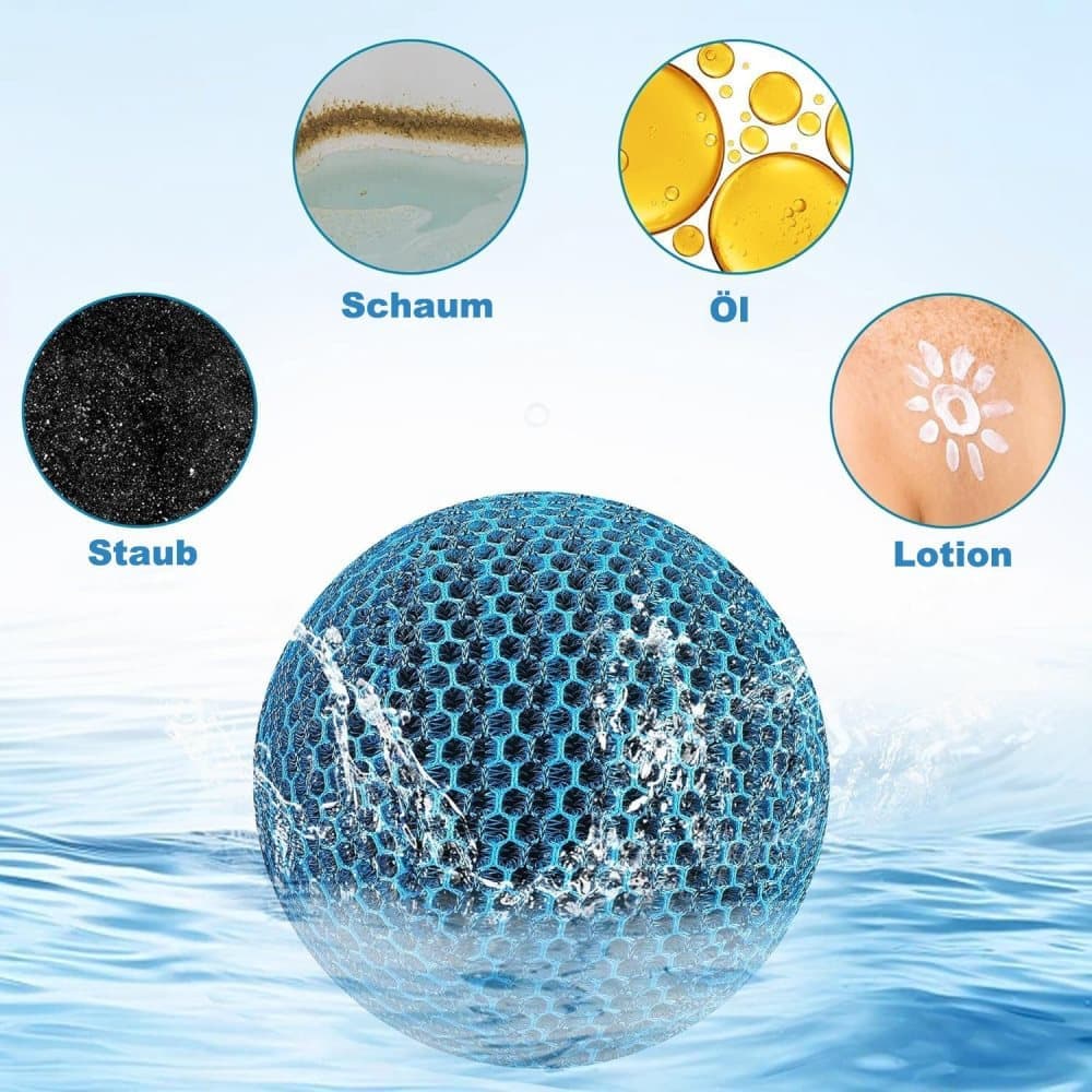 4-Pack 7 cm Reusable Filter Balls for Hot Tub and Pool Cleaning, Effective Suction V1188-MS-325-1492