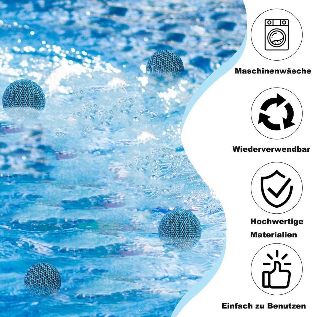 4-Pack 7 cm Reusable Filter Balls for Hot Tub and Pool Cleaning, Effective Suction V1188-MS-325-1492