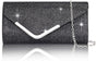 Sequin Evening Bag for Women 3-in-1 with Chain and Envelope Shape, Black V1188-MS-325-1495