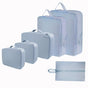 6-Piece Waterproof Travel Storage Bags Organizer, Blue, Compatible with Suitcase V1188-MS-325-1497