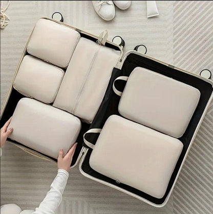 6-Piece Waterproof Travel Storage Bags Organizer, Pink, Compatible with All Brands V1188-MS-325-1498