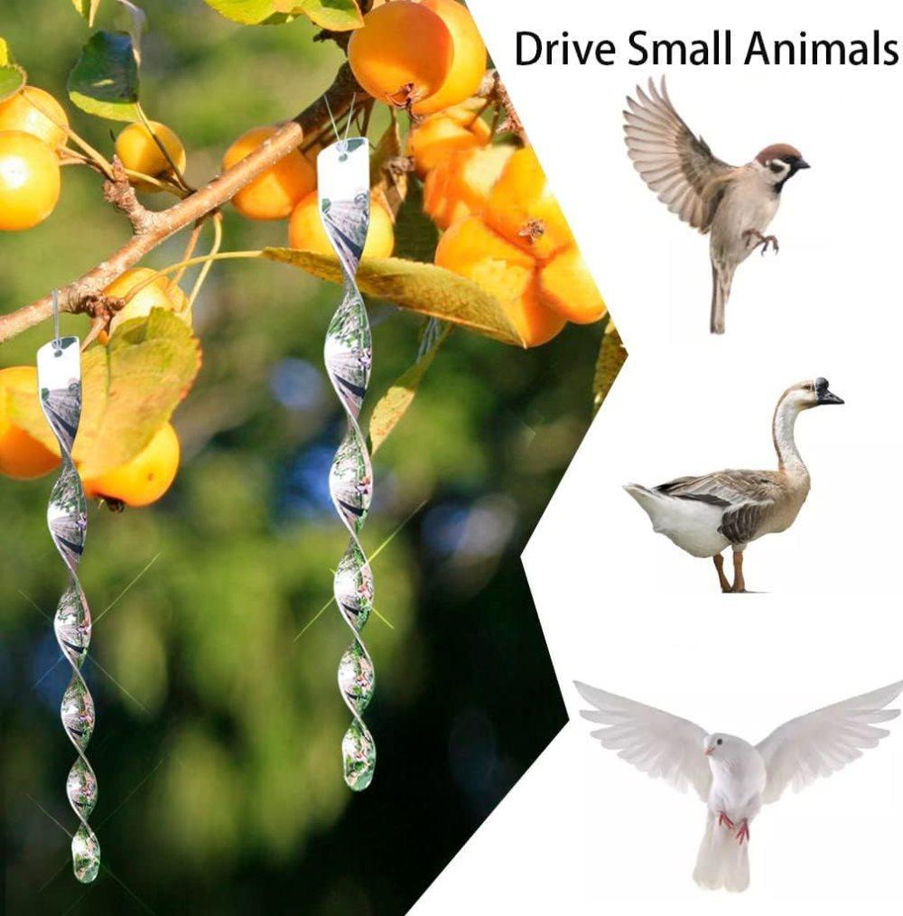 30-Pack Silver Bird Repellent Spiral Scarecrow, UV Resistant for Garden and Terrace, 30 cm V1188-MS-325-1500