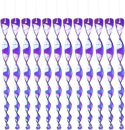30-Pack Bird Repellent Spiral Reflective Scarecrow, 30 cm, UV Resistant for Garden and Terrace, Purple V1188-MS-325-1503