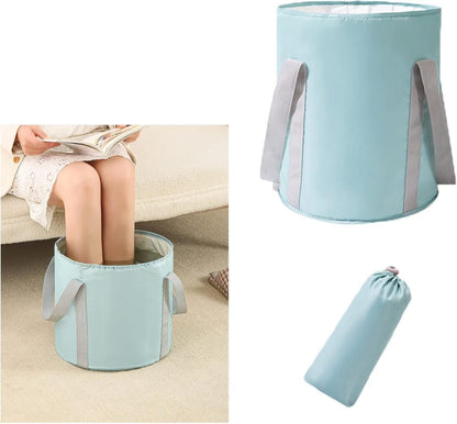 Foldable Foot Bath Tub 30x36cm, Blue, Portable for Home Travel Camping Spa Care, with Non-Slip Design V1188-MS-325-1505