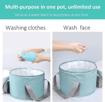 Foldable Foot Bath Tub 30x36cm, Blue, Portable for Home Travel Camping Spa Care, with Non-Slip Design V1188-MS-325-1505