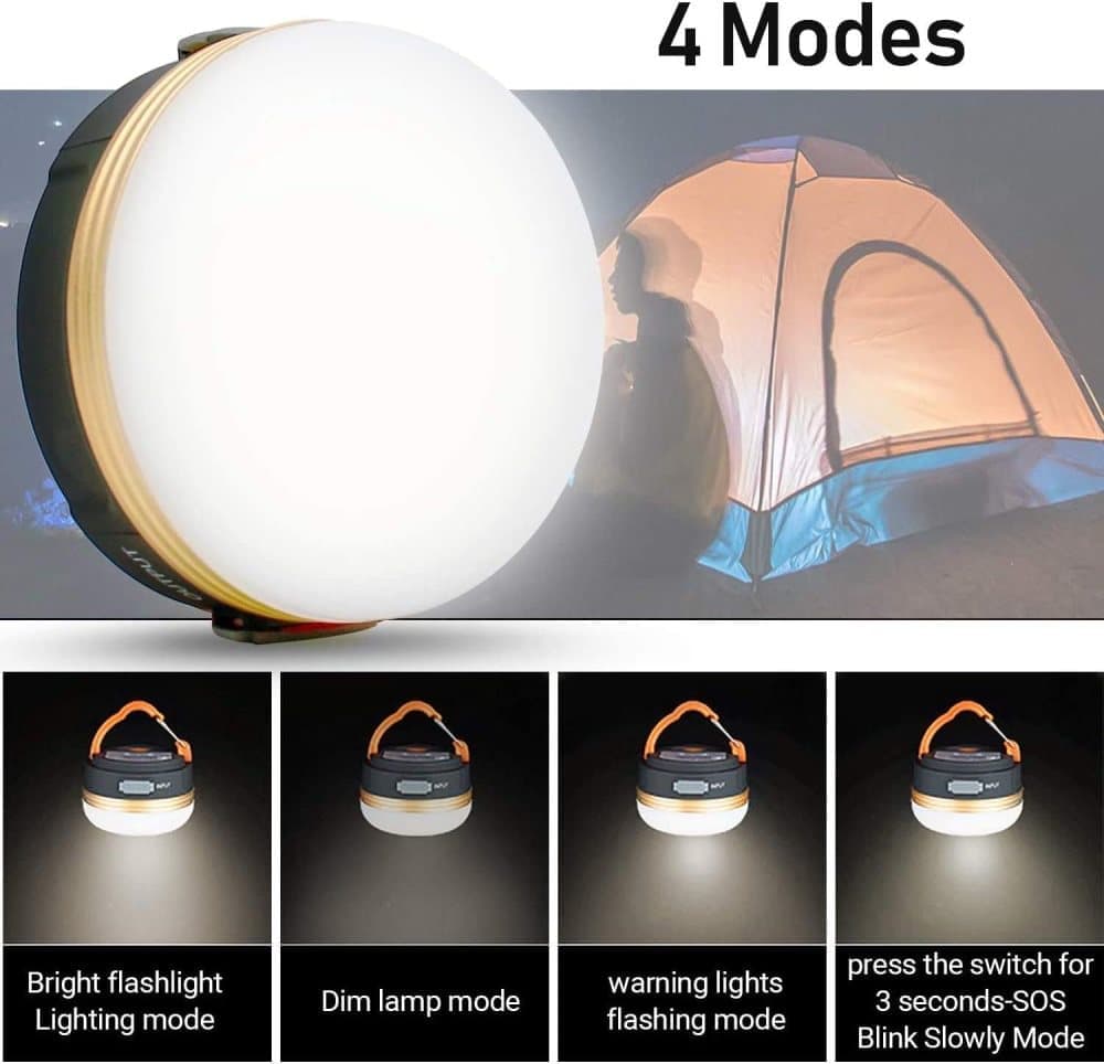 300LM LED Camping Lamp with 4 Modes, Waterproof V1188-MS-325-1517
