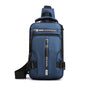 Multifunctional Water Resistant Shoulder Bag with USB Charging Port for Men and Women, Blue V1188-MS-325-1518