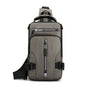 Multifunctional Water Resistant Shoulder Bag with USB Charging Port for Men and Women, Light Brown V1188-MS-325-1522
